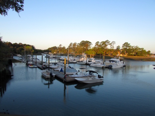 Hilton Head Harbor boats at dawn - Only Southern Made